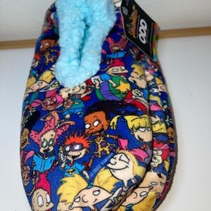 Rugrats 90’s Nickelodeon Fuzzy women/men slippers Sox  size women 9-13  men 8-